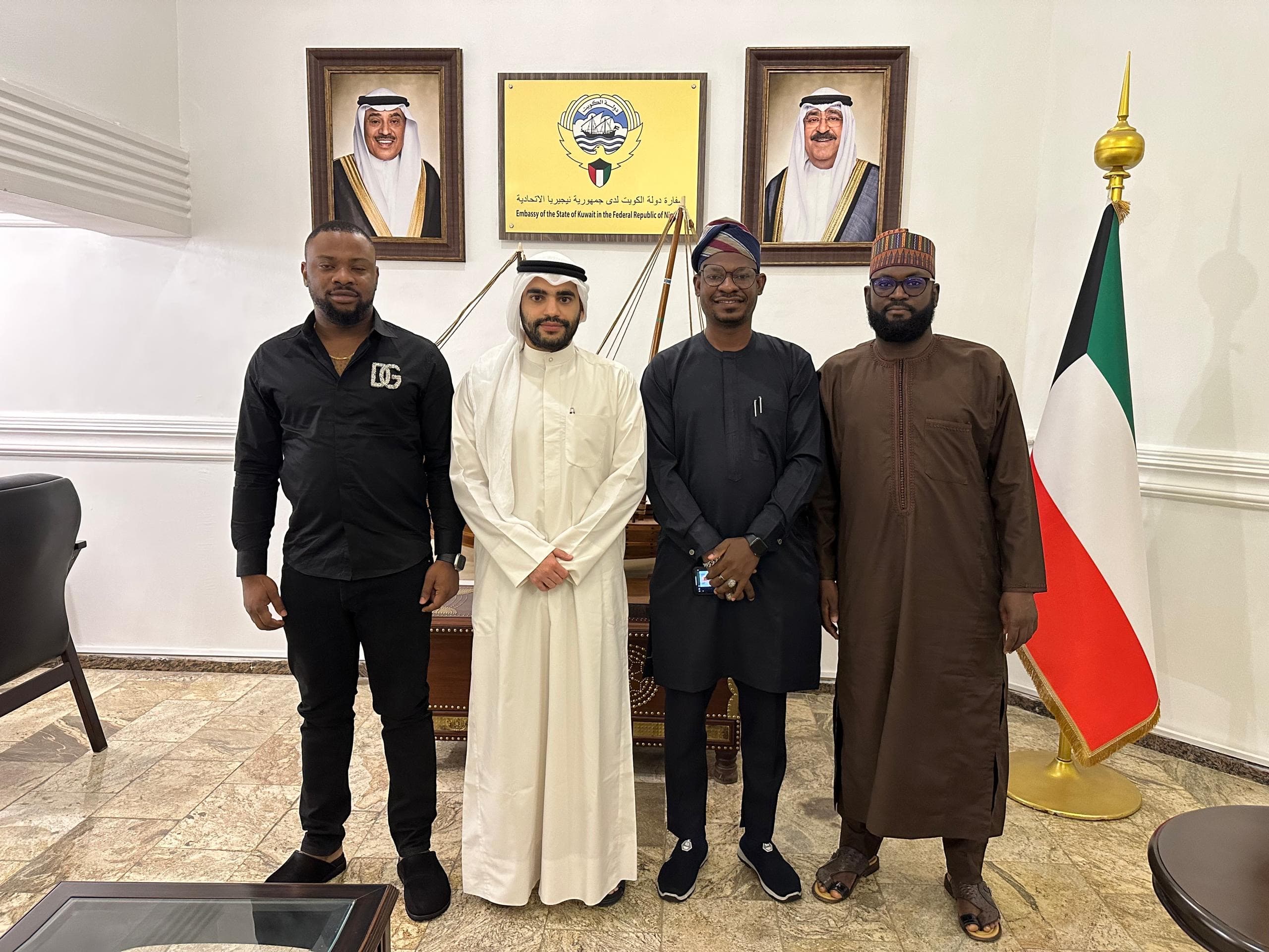 The Foundation delegation at the Embassy of the State of Kuwait in Abuja